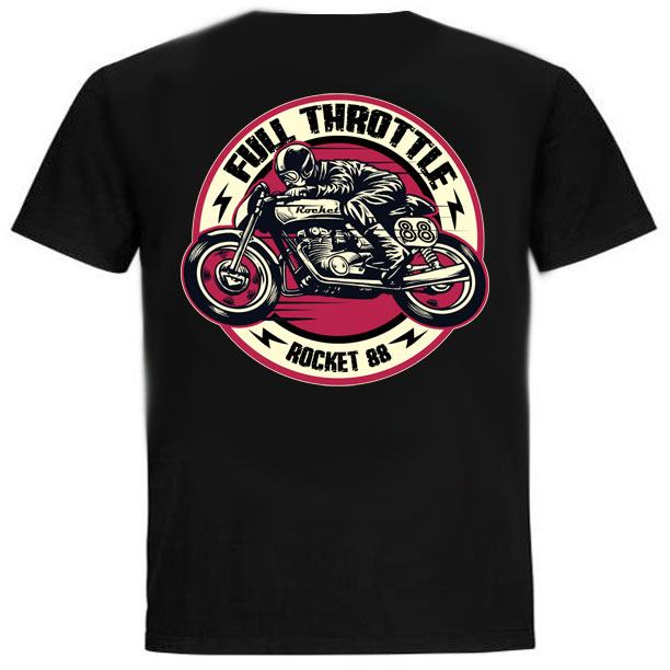 Rocket 88 Full Throttle Motorcycle T-Shirt XS-4XL