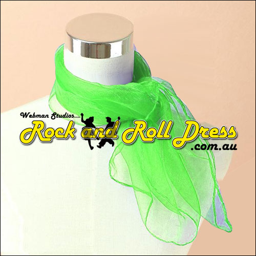 Image of Lime 50s rockabilly scarf