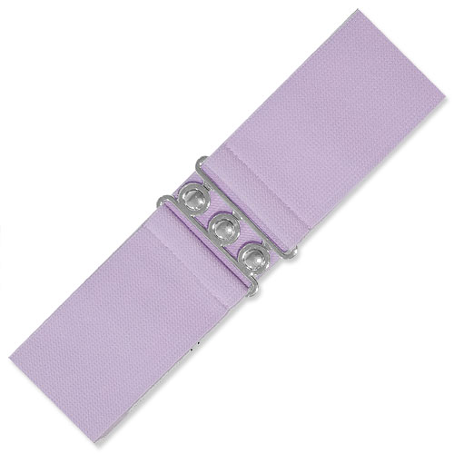 Image of Lavender elastic cinch belt 70mm wide XS-2XL