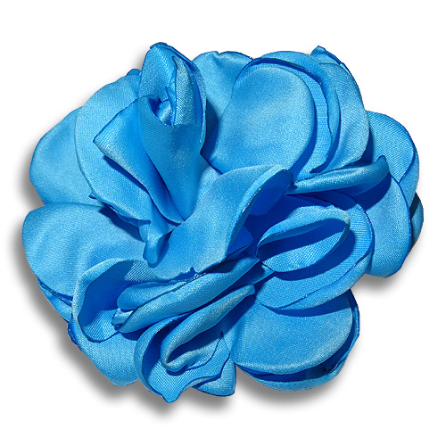 Blue rose silk hair flower clip