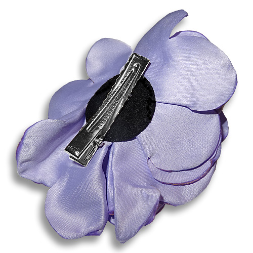 Lavender rose silk hair flower clip