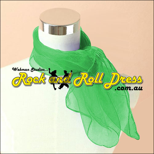 Green 50s rock and roll scarf