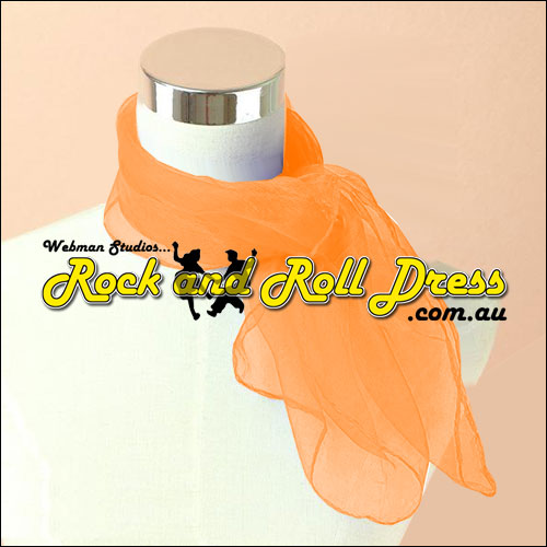 Image of Orange 50s rock and roll scarf