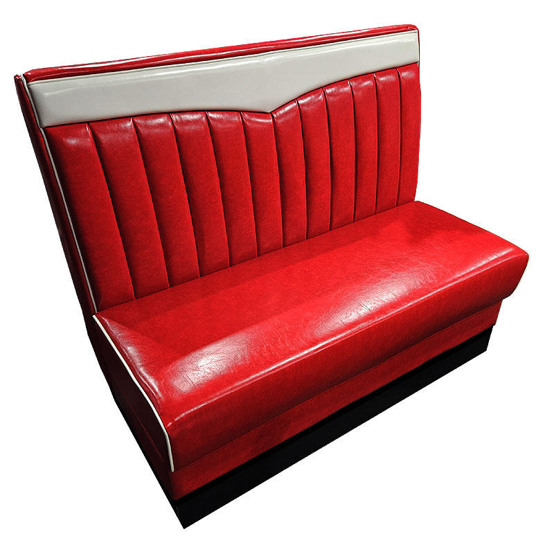 50's diner bench seat : Red with White Chevron