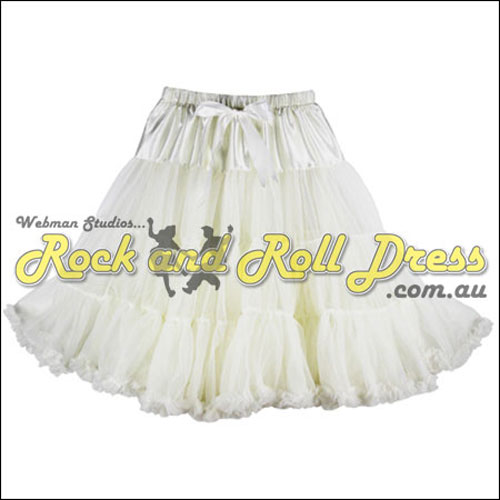 55cm 1 layer super-soft ivory rock and roll petticoat