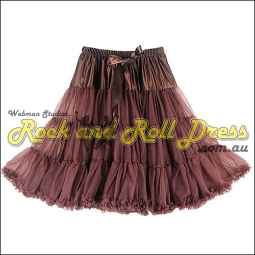 65cm 1 layer super-soft coffee rock and roll petticoat