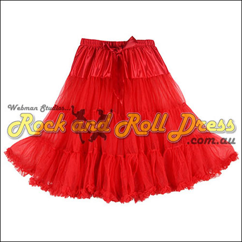 55cm 1 layer super-soft red rock and roll petticoat