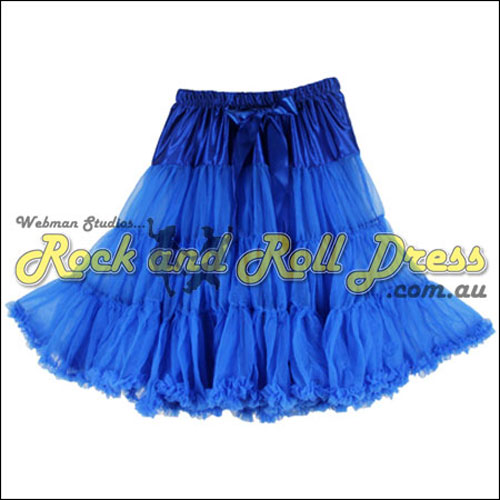 65cm 1 layer super-soft royal blue rock and roll petticoat
