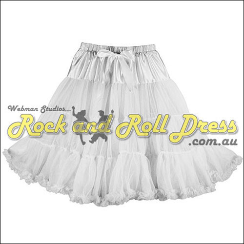 1 layer super-soft white rock and roll petticoat 65cm long