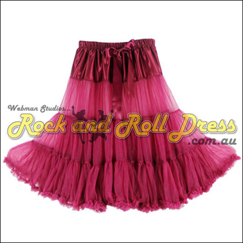 65cm 1 layer super-soft wine rock and roll petticoat