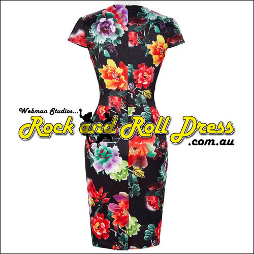 Bridgette tropical rockabilly dress S-XL
