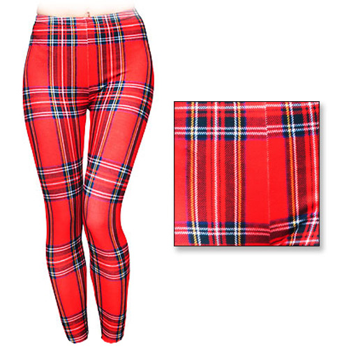 Image of Zahora Rockabilly tartan leggings