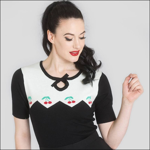Hell Bunny Cherry top in sizes XS-XL