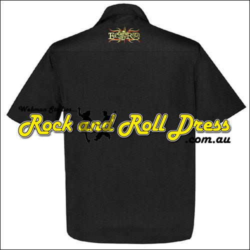Rat Fink pinstripe rock and roll shirt