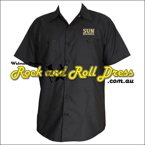 Image of Sun Records Rockabilly rooster garage shirt
