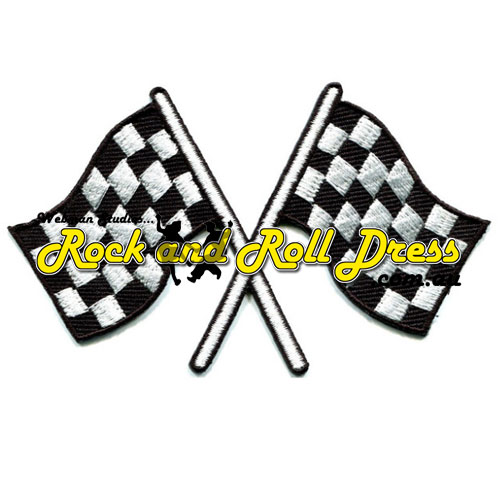 Image of Checkered flag patch