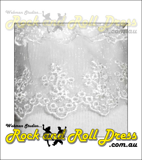 White dual lace top rock and roll bobby socks