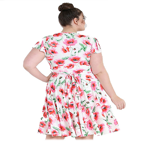Hell Bunny Aquarelle rose dress in sizes XS-4XL