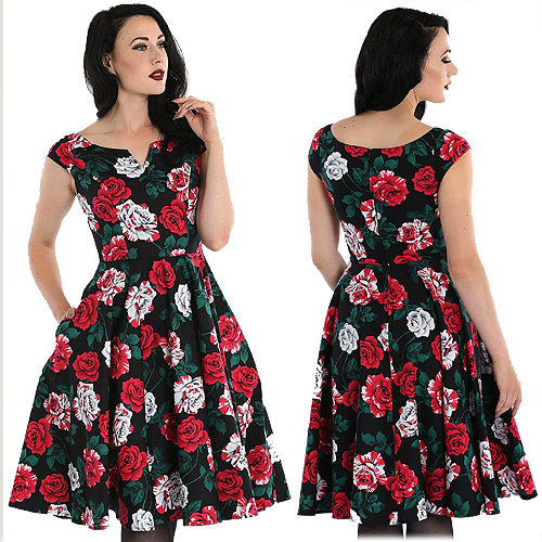 Image of Hell Bunny ruby rose 50's rockabilly dress XS-L