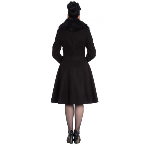 Milan full length button-up black coat