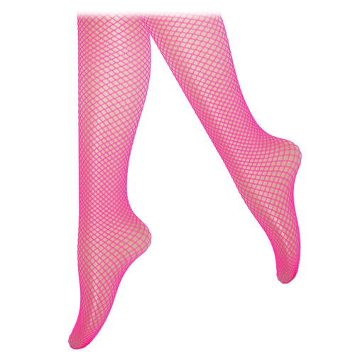 Hot pink fishnet rock and roll dance pantyhose