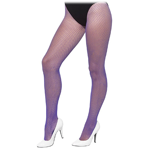 Purple fishnet rock and roll dance pantyhose