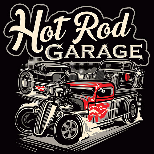 Rocket 88 Hot Rod Garage men's workshirt S-4XL Black