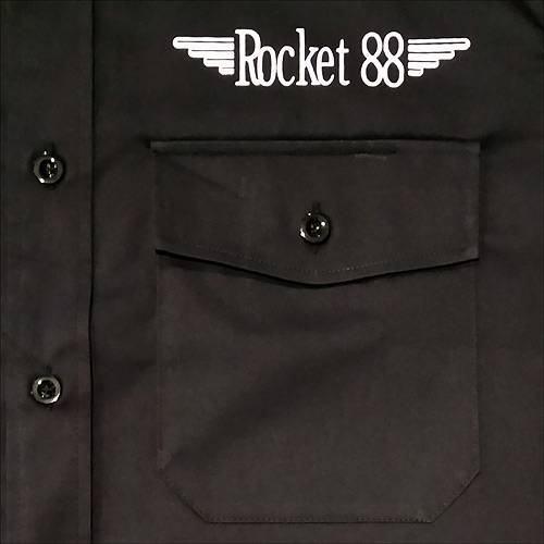 Rocket 88 Hot Rod Garage men's workshirt S-4XL Black