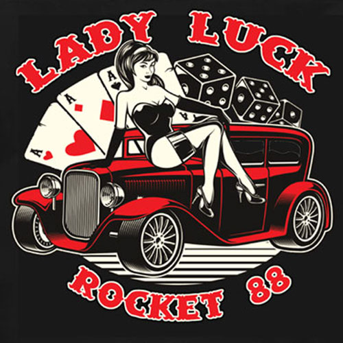 Rocket 88 Lady Luck men's workshirt S-4XL Black