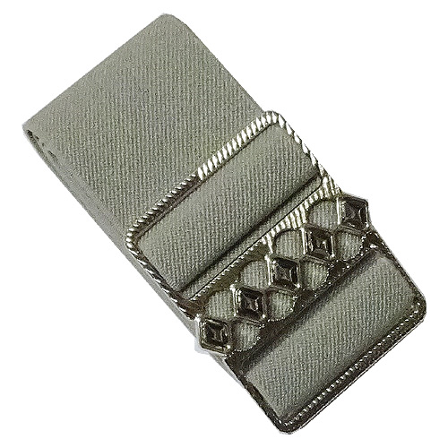 Silver elastic cinch belt 50mm wide fits up to 130cm waist