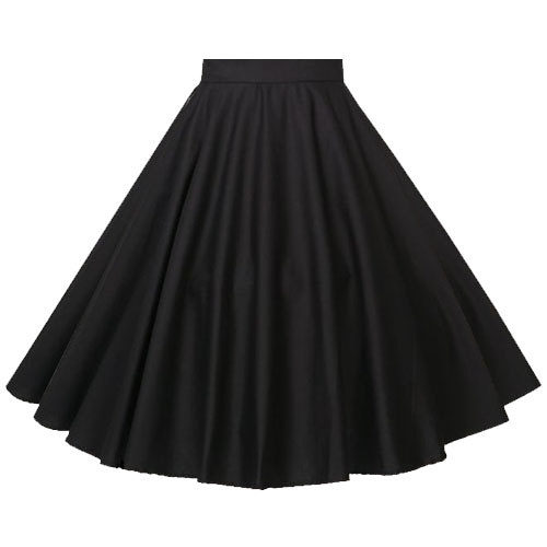 Image of Black Grease style full circle rock and roll skirt XS - 2XL