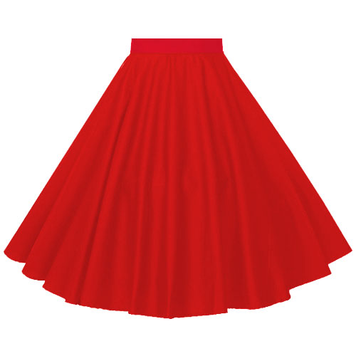 Image of Red Grease style full circle rock and roll skirt XS - 2XL